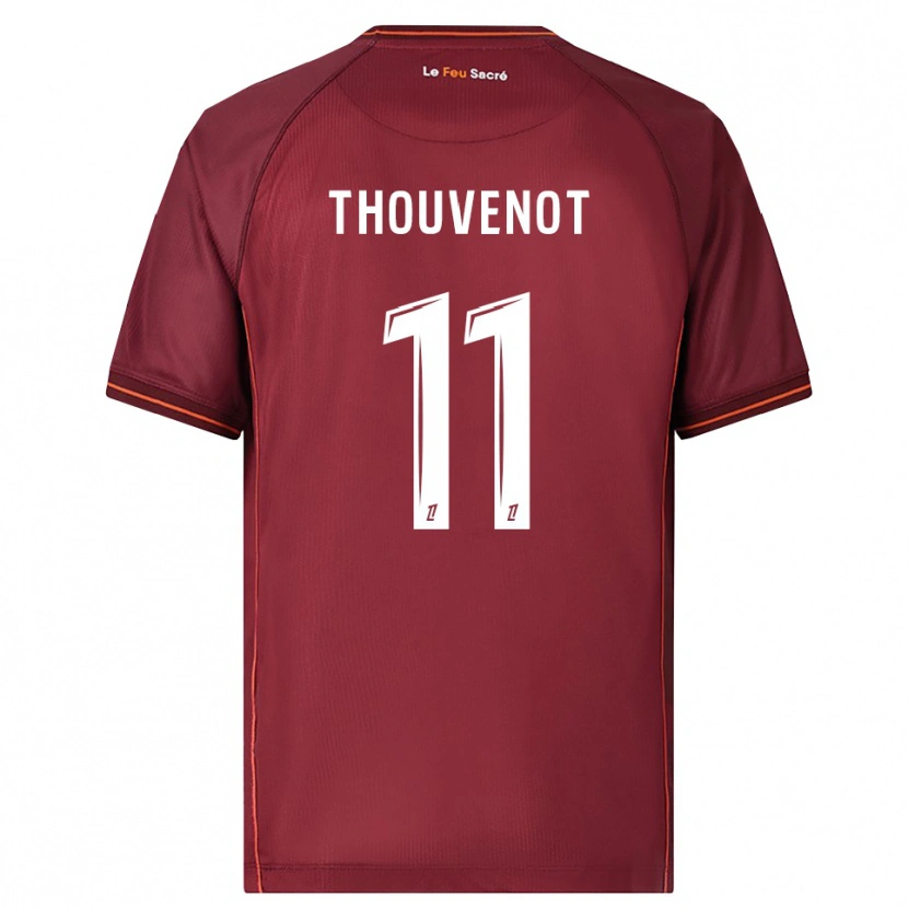 Danxen Enfant Maillot Jules Thouvenot #11 Bourgogne Blanc Tenues Domicile 2025/26 T-Shirt