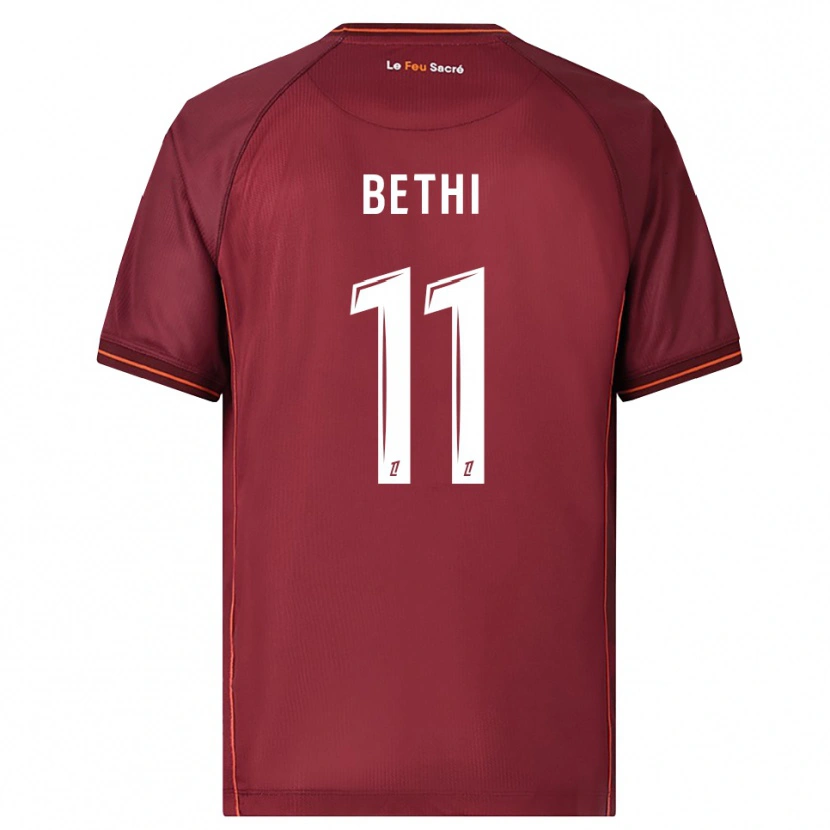 Danxen Enfant Maillot Mélissa Bethi #11 Bourgogne Blanc Tenues Domicile 2025/26 T-Shirt