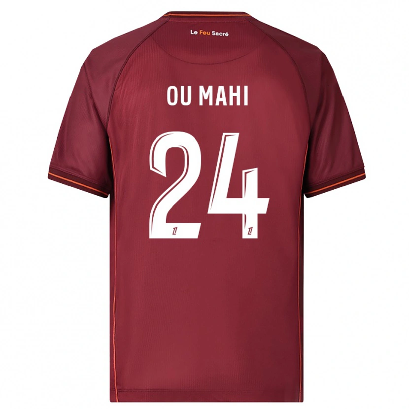Danxen Enfant Maillot Inès Ou Mahi #24 Bourgogne Blanc Tenues Domicile 2025/26 T-Shirt