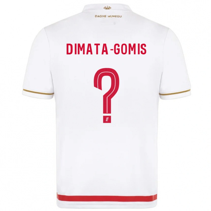 Danxen Enfant Maillot Kamron Dimata-Gomis #0 Rouge Blanc Tenues Domicile 2025/26 T-Shirt