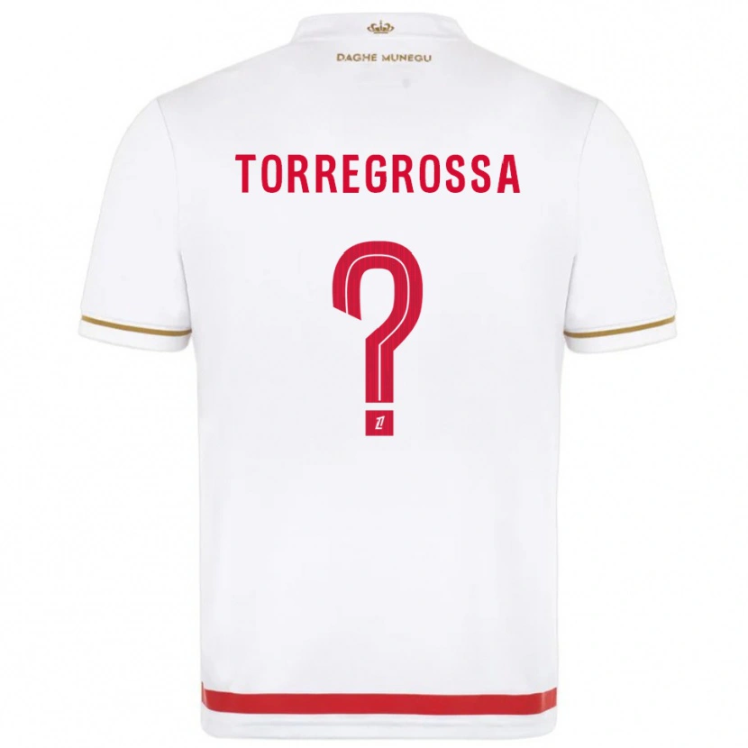 Danxen Enfant Maillot Hugo Torregrossa #0 Rouge Blanc Tenues Domicile 2025/26 T-Shirt