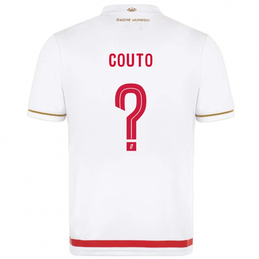 Danxen Enfant Maillot Enzo Couto #0 Rouge Blanc Tenues Domicile 2025/26 T-Shirt