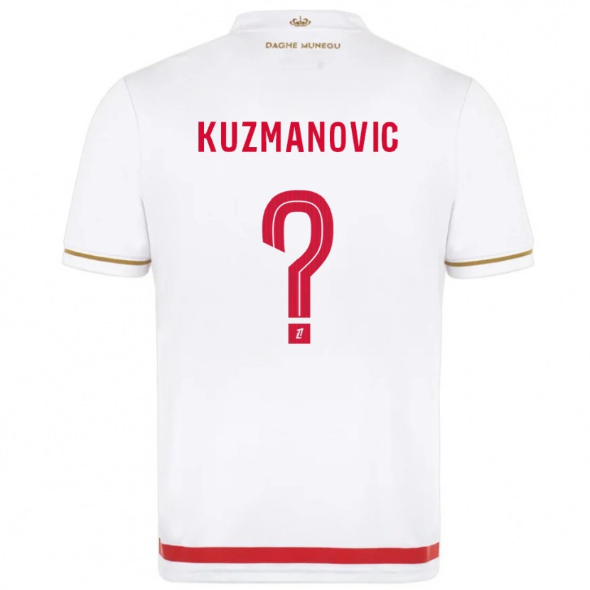 Danxen Enfant Maillot Dejan Kuzmanovic #0 Rouge Blanc Tenues Domicile 2025/26 T-Shirt