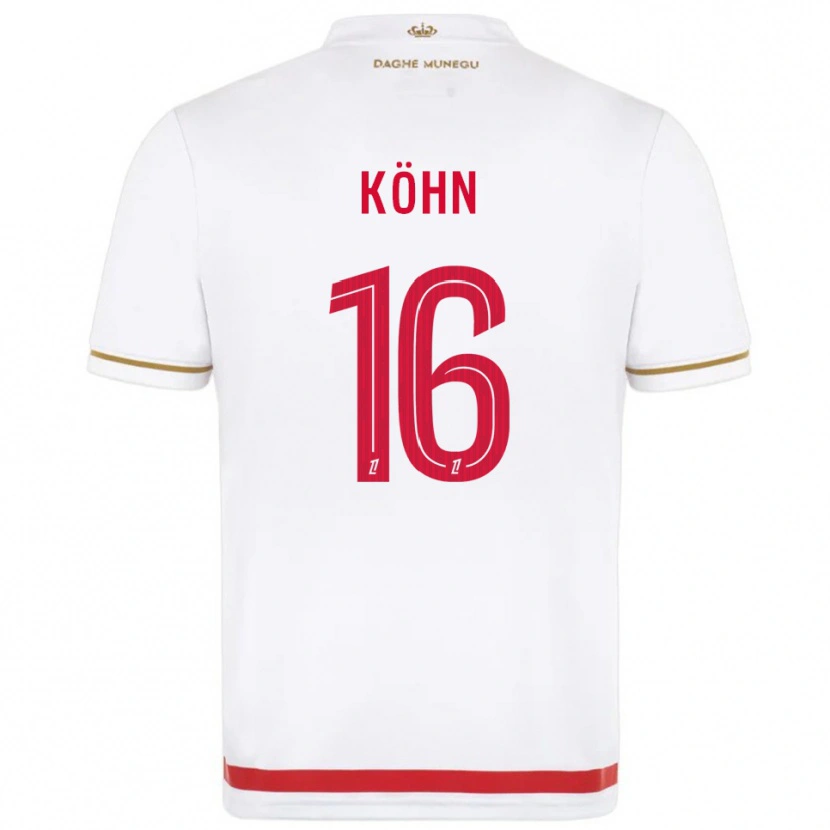 Danxen Enfant Maillot Philipp Köhn #16 Rouge Blanc Tenues Domicile 2025/26 T-Shirt