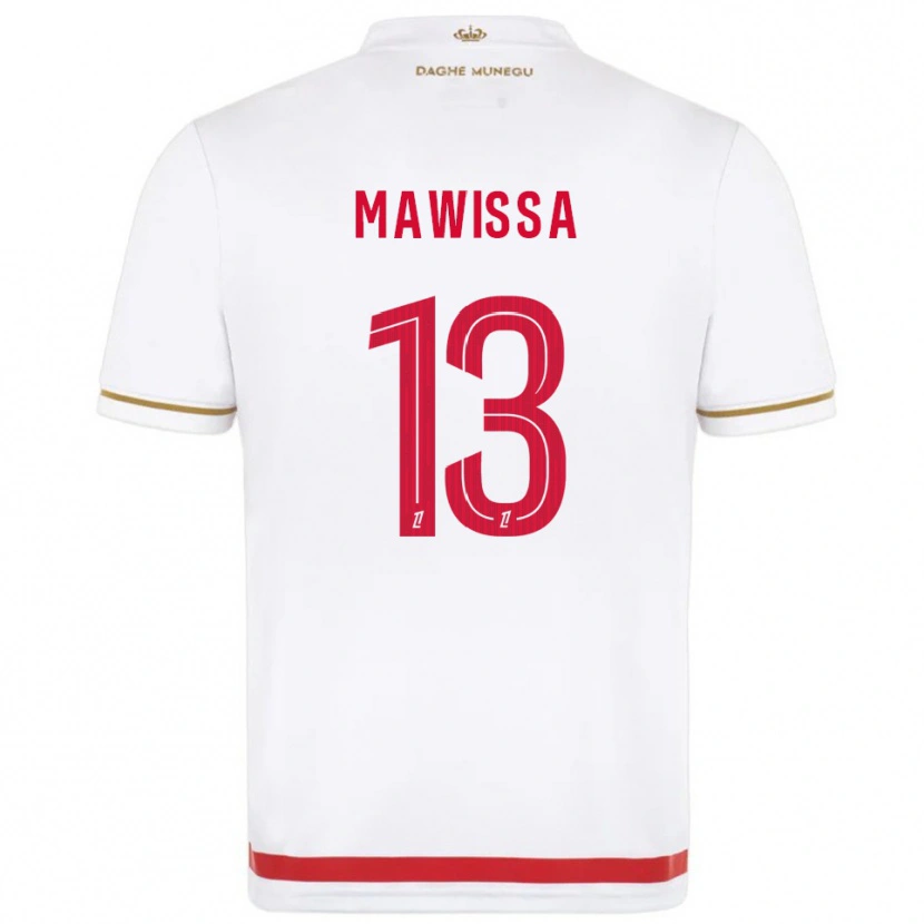 Danxen Enfant Maillot Christian Mawissa #13 Rouge Blanc Tenues Domicile 2025/26 T-Shirt