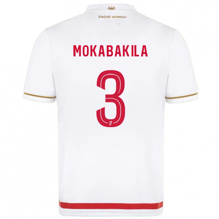 Danxen Enfant Maillot Nick Mokabakila #3 Rouge Blanc Tenues Domicile 2025/26 T-Shirt