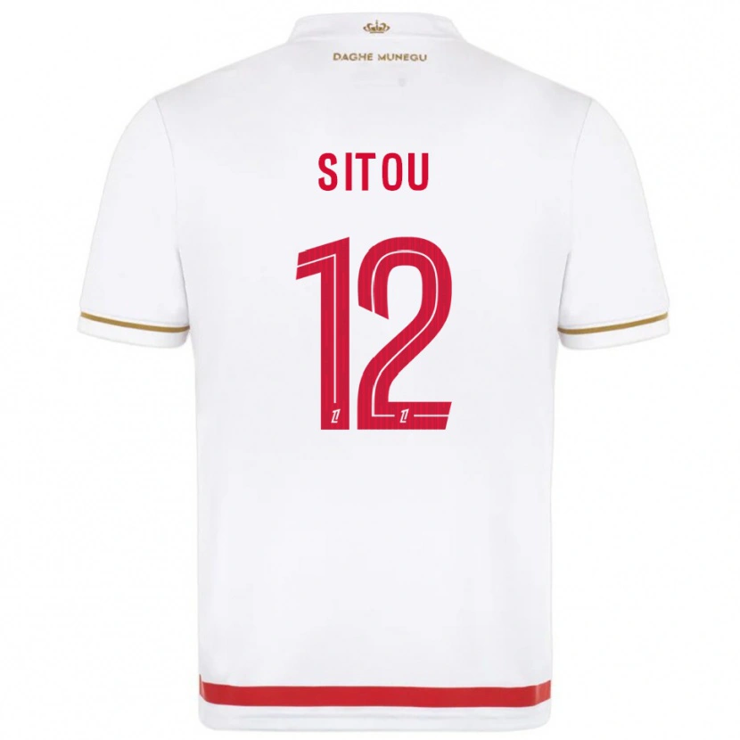 Danxen Enfant Maillot Kévin Sitou #12 Rouge Blanc Tenues Domicile 2025/26 T-Shirt