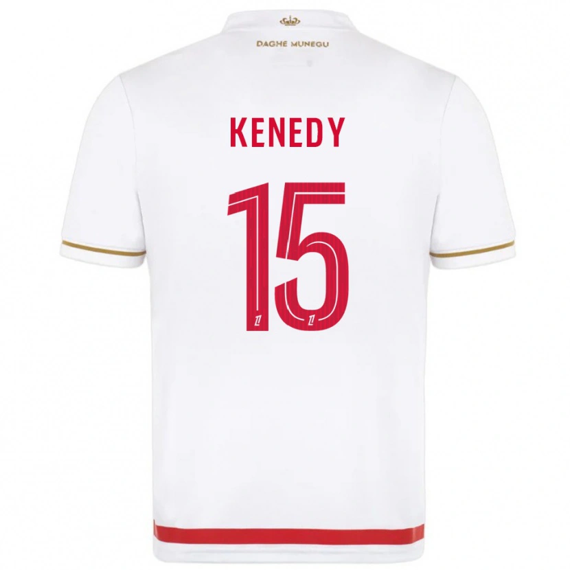 Danxen Enfant Maillot Kenedy #15 Rouge Blanc Tenues Domicile 2025/26 T-Shirt