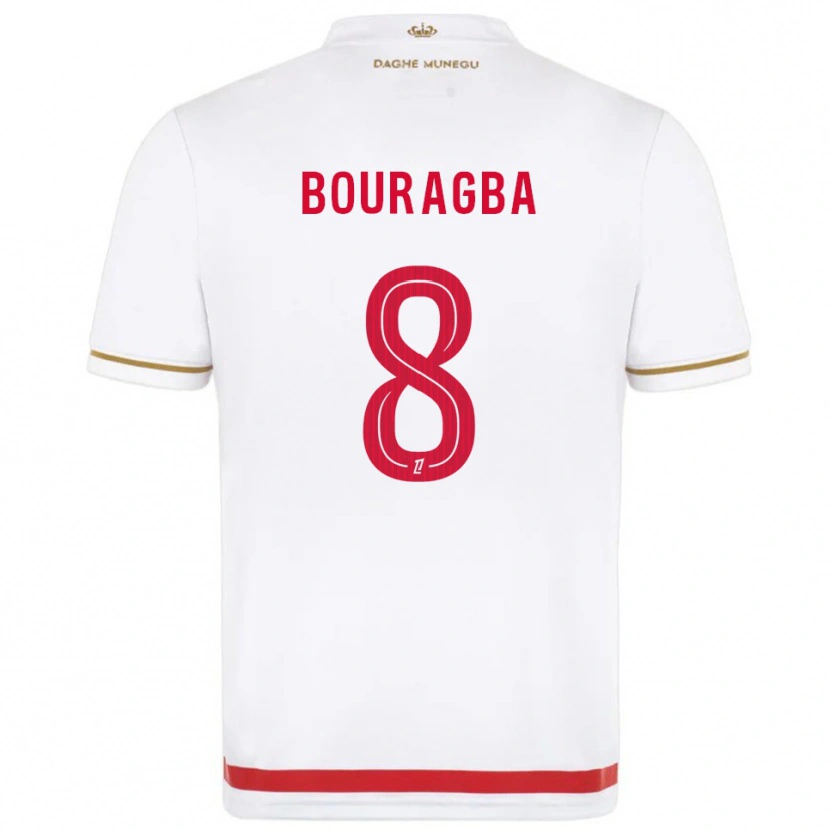 Danxen Enfant Maillot Ouanis Bouragba #8 Rouge Blanc Tenues Domicile 2025/26 T-Shirt