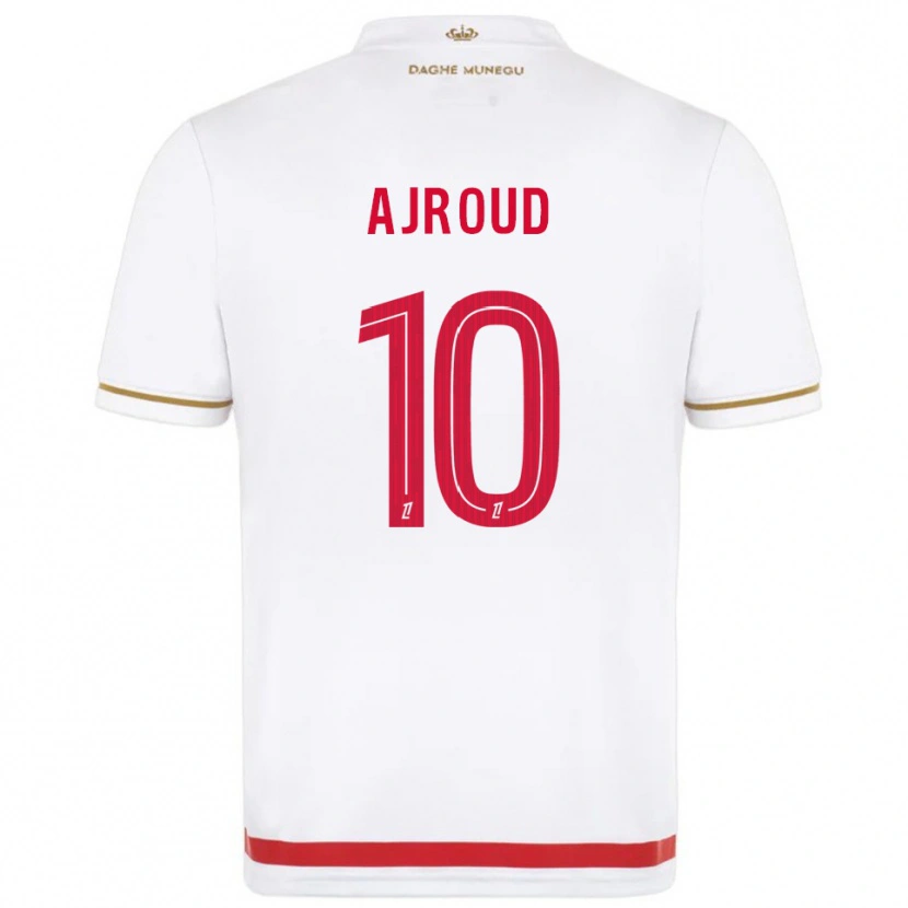 Danxen Enfant Maillot Najd Ajroud #10 Rouge Blanc Tenues Domicile 2025/26 T-Shirt