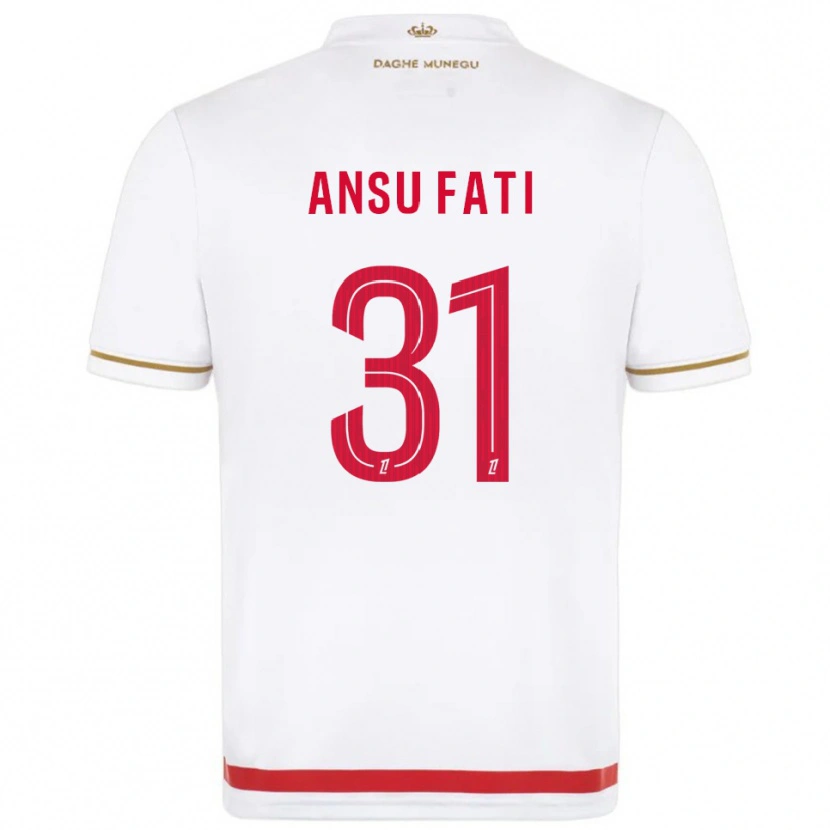 Danxen Enfant Maillot Ansu Fati #31 Rouge Blanc Tenues Domicile 2025/26 T-Shirt