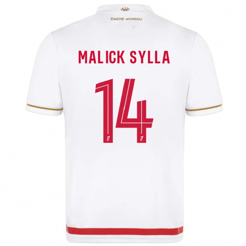 Danxen Enfant Maillot Malick Sylla #14 Rouge Blanc Tenues Domicile 2025/26 T-Shirt