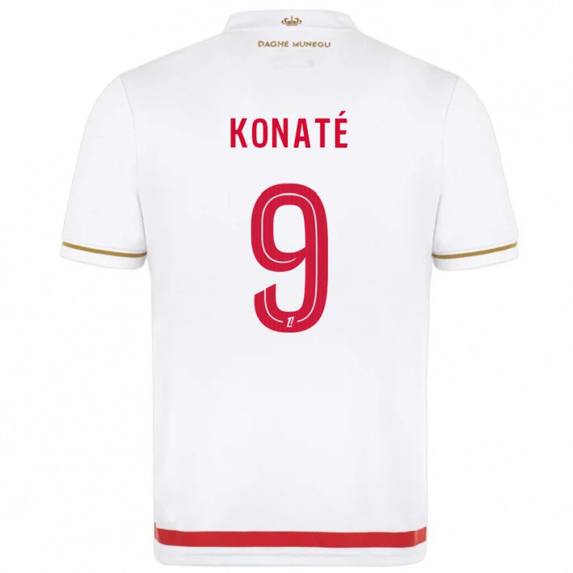 Danxen Enfant Maillot Oumar Konaté #9 Rouge Blanc Tenues Domicile 2025/26 T-Shirt