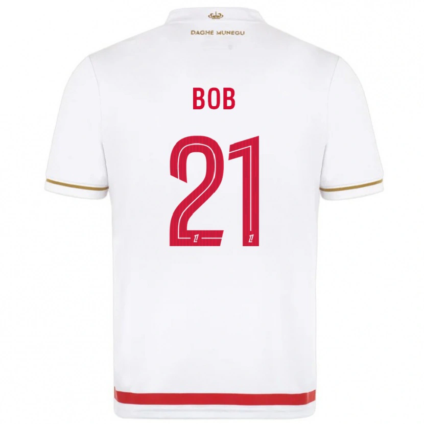 Danxen Enfant Maillot Mohamed Bob #21 Rouge Blanc Tenues Domicile 2025/26 T-Shirt