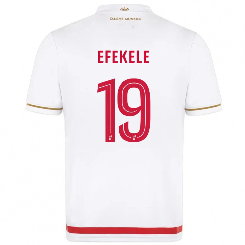 Danxen Enfant Maillot Malamine Efekele #19 Rouge Blanc Tenues Domicile 2025/26 T-Shirt