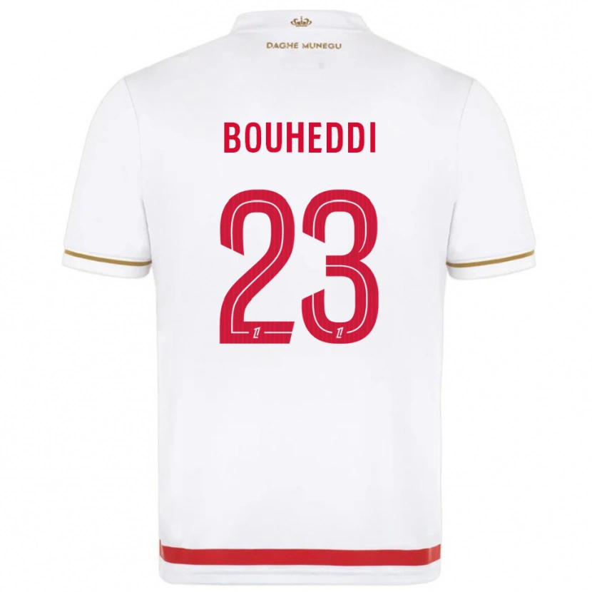 Danxen Enfant Maillot Akim Bouheddi #23 Rouge Blanc Tenues Domicile 2025/26 T-Shirt
