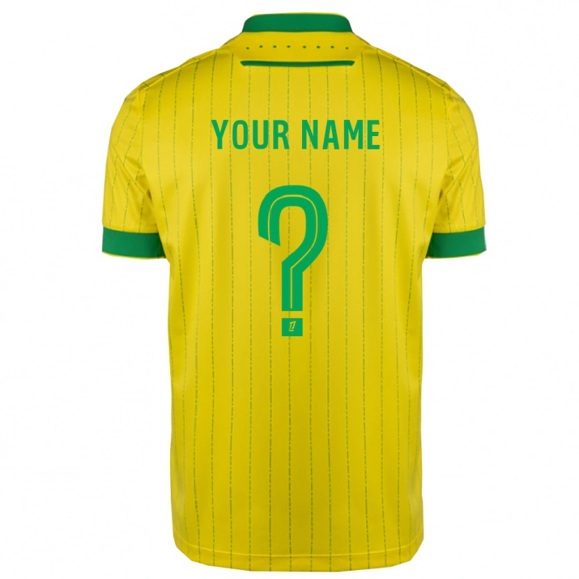 Danxen Enfant Maillot Votre Nom #0 Jaune Vert Tenues Domicile 2025/26 T-Shirt
