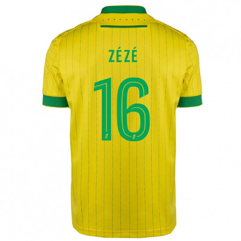 Danxen Enfant Maillot Yanel Zézé #16 Jaune Vert Tenues Domicile 2025/26 T-Shirt