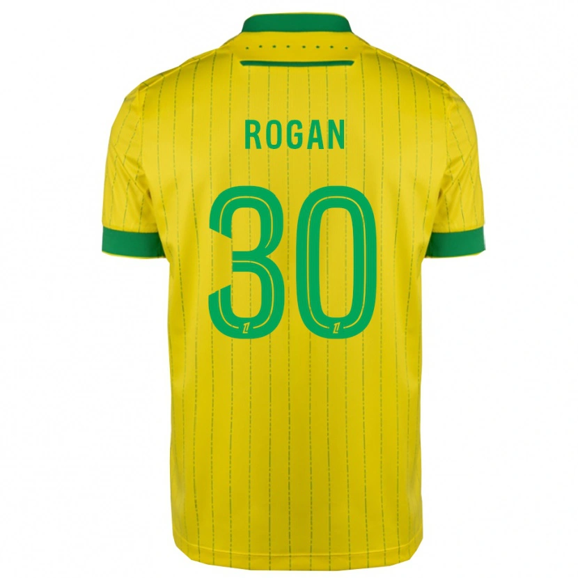 Danxen Enfant Maillot Manja Rogan #30 Jaune Vert Tenues Domicile 2025/26 T-Shirt