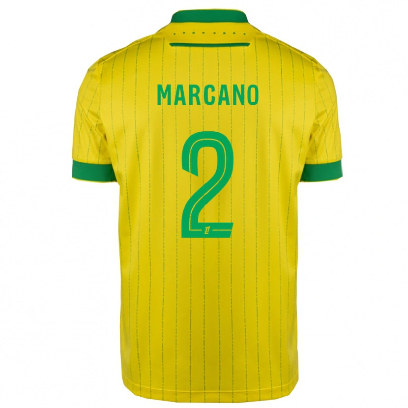 Danxen Enfant Maillot Danielle Marcano #2 Jaune Vert Tenues Domicile 2025/26 T-Shirt