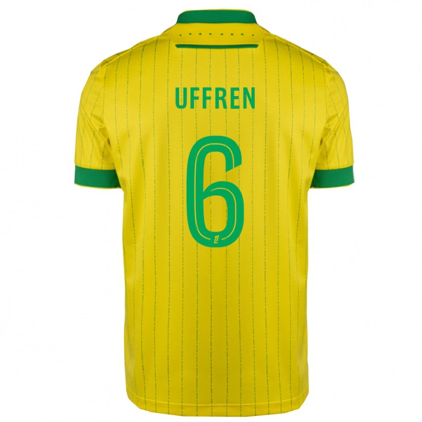 Danxen Enfant Maillot Manon Uffren #6 Jaune Vert Tenues Domicile 2025/26 T-Shirt