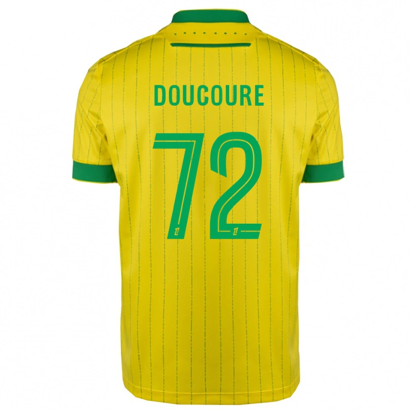 Danxen Enfant Maillot Sékou Doucouré #72 Jaune Vert Tenues Domicile 2025/26 T-Shirt