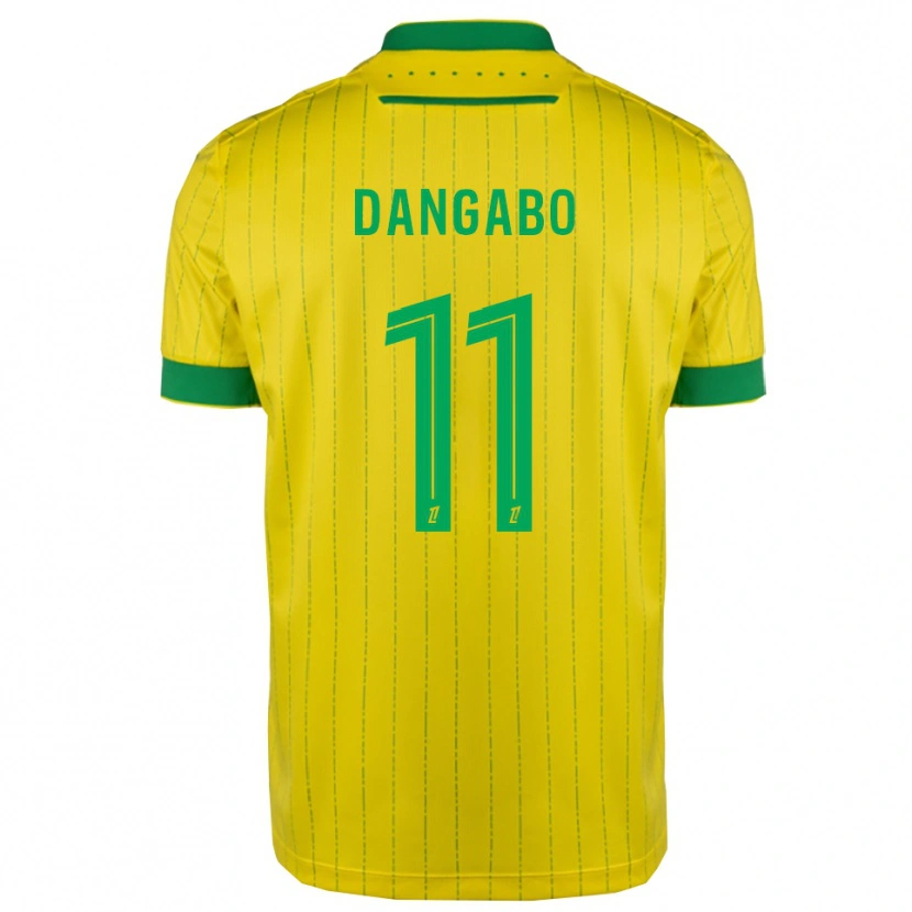 Danxen Enfant Maillot Hamissou Dangabo #11 Jaune Vert Tenues Domicile 2025/26 T-Shirt