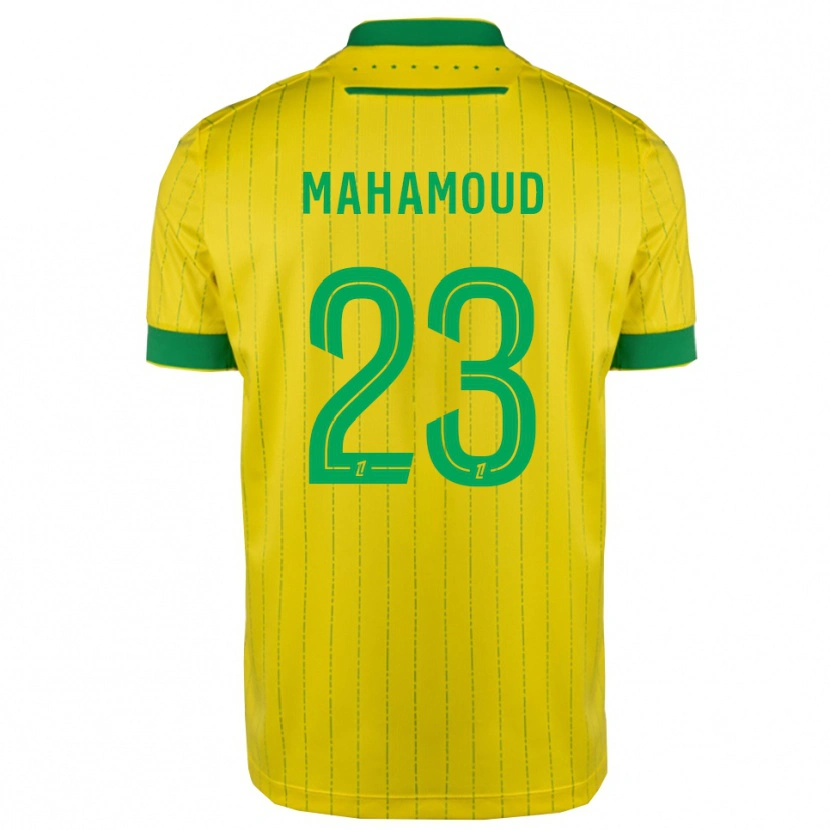 Danxen Enfant Maillot Adel Mahamoud #23 Jaune Vert Tenues Domicile 2025/26 T-Shirt