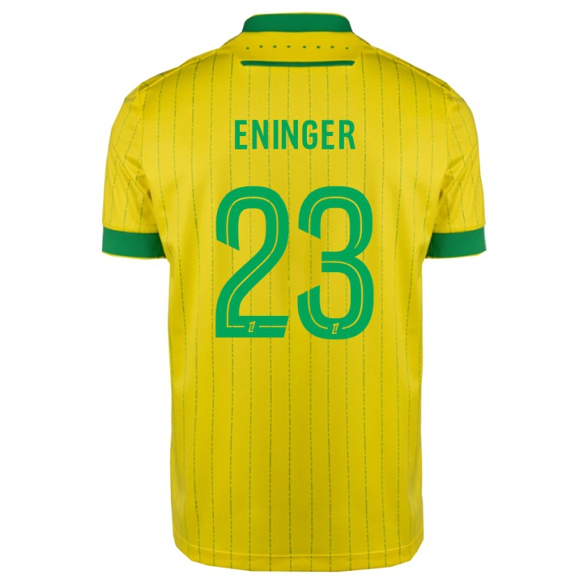 Danxen Enfant Maillot Thelma Eninger #23 Jaune Vert Tenues Domicile 2025/26 T-Shirt