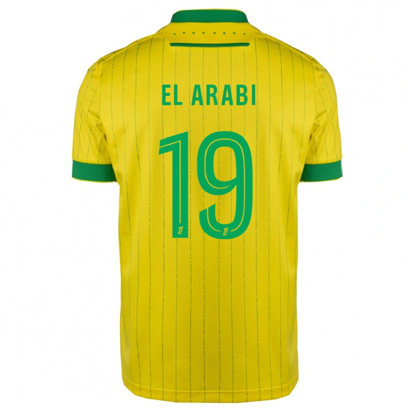 Danxen Enfant Maillot Youssef El Arabi #19 Jaune Vert Tenues Domicile 2025/26 T-Shirt