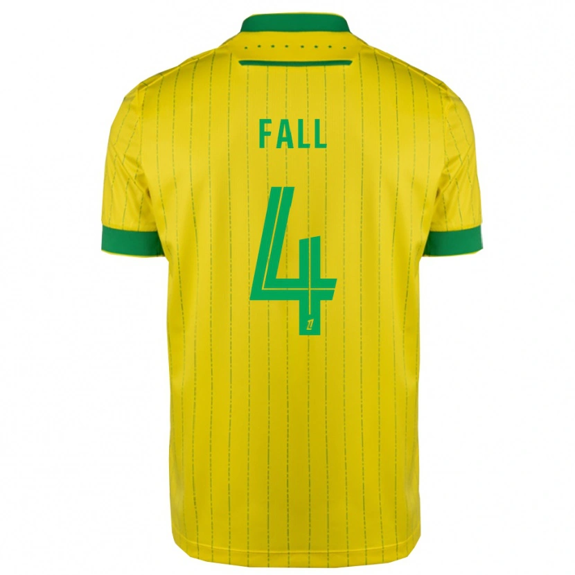 Danxen Enfant Maillot Babacar Fall #4 Jaune Vert Tenues Domicile 2025/26 T-Shirt
