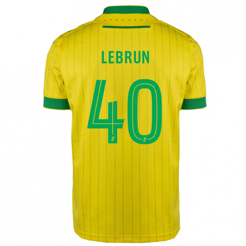 Danxen Enfant Maillot Lisa Lebrun #40 Jaune Vert Tenues Domicile 2025/26 T-Shirt