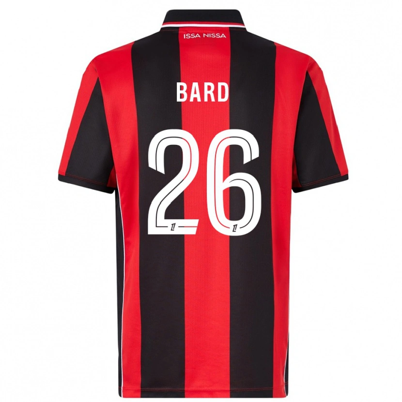 Danxen Enfant Maillot Melvin Bard #26 Rouge Noir Tenues Domicile 2025/26 T-Shirt