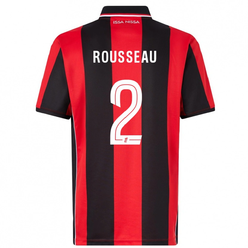 Danxen Enfant Maillot Marina Rousseau #2 Rouge Noir Tenues Domicile 2025/26 T-Shirt