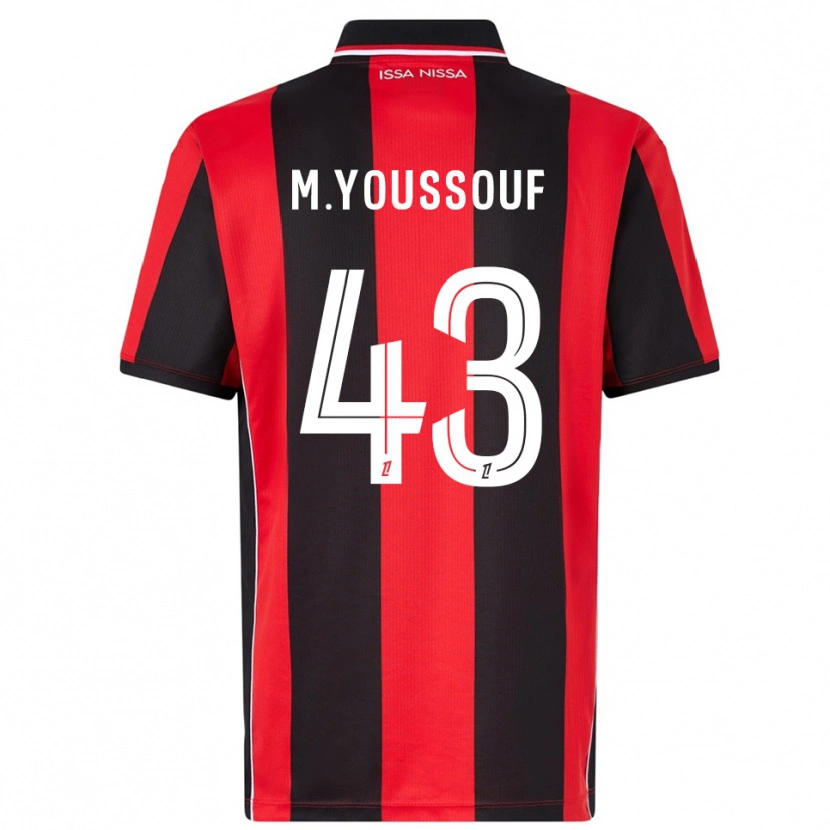 Danxen Enfant Maillot Mousslim Youssouf #43 Rouge Noir Tenues Domicile 2025/26 T-Shirt