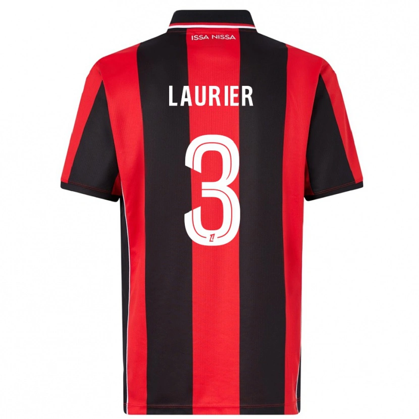 Danxen Enfant Maillot Estelle Laurier #3 Rouge Noir Tenues Domicile 2025/26 T-Shirt