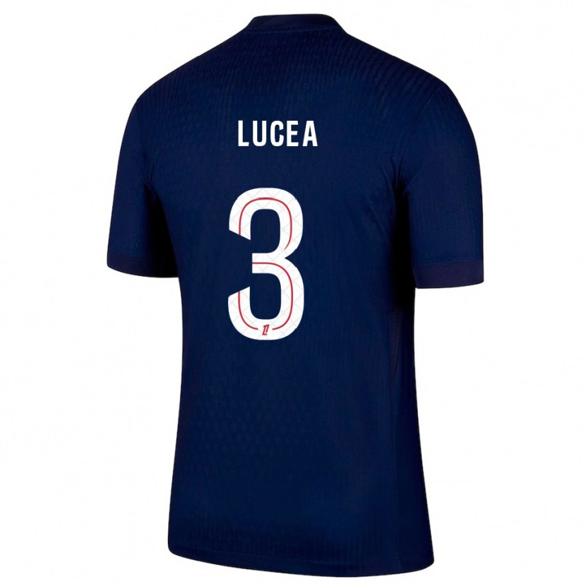 Danxen Enfant Maillot Dimitri Lucea #3 Marine Rouge Tenues Domicile 2025/26 T-Shirt