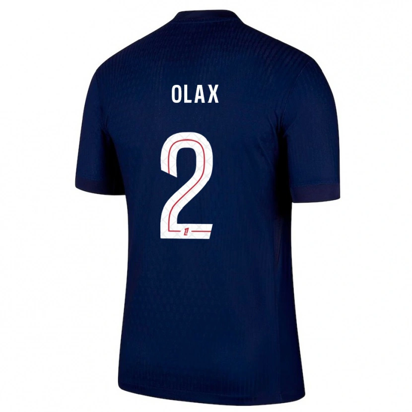 Danxen Enfant Maillot Djamy Olax #2 Marine Rouge Tenues Domicile 2025/26 T-Shirt