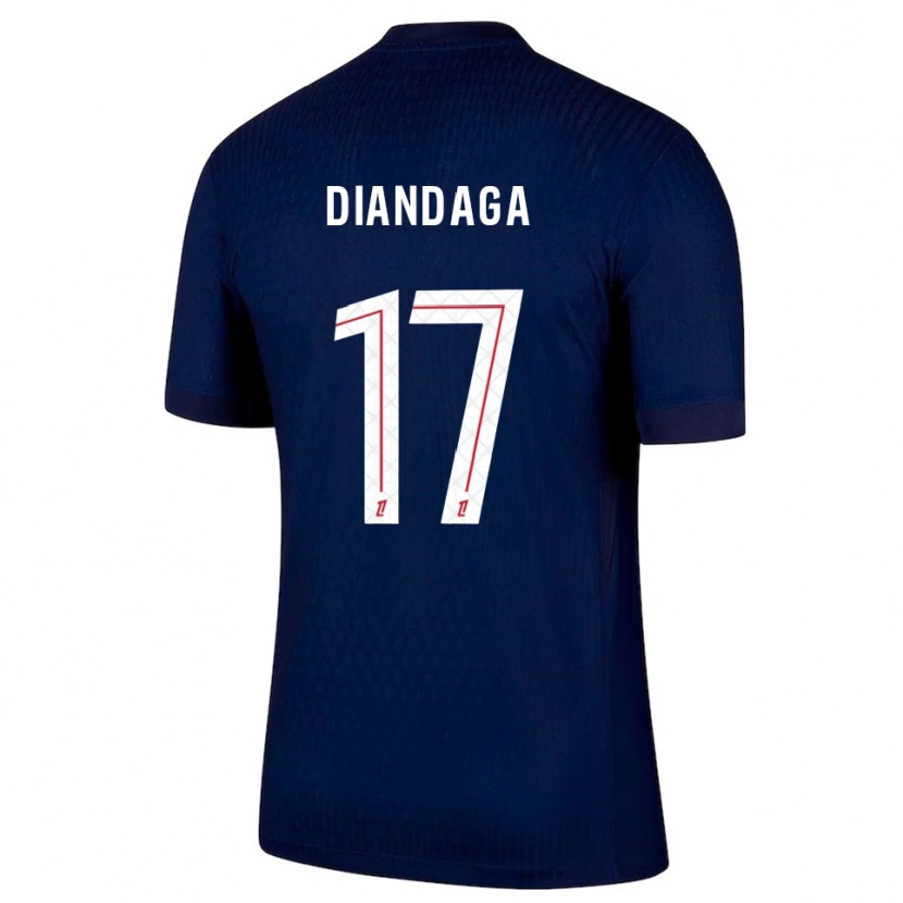 Danxen Enfant Maillot Hermann Malonga #17 Marine Rouge Tenues Domicile 2025/26 T-Shirt