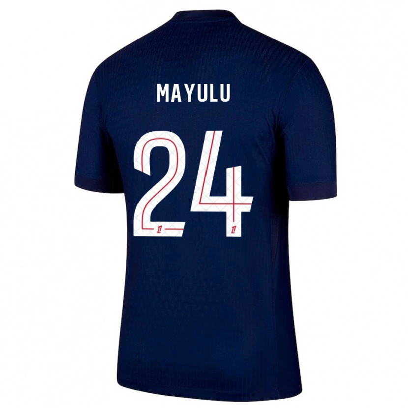 Danxen Enfant Maillot Senny Mayulu #24 Marine Rouge Tenues Domicile 2025/26 T-Shirt