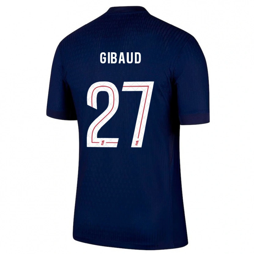 Danxen Enfant Maillot Pierre Gibaud #27 Marine Rouge Tenues Domicile 2025/26 T-Shirt