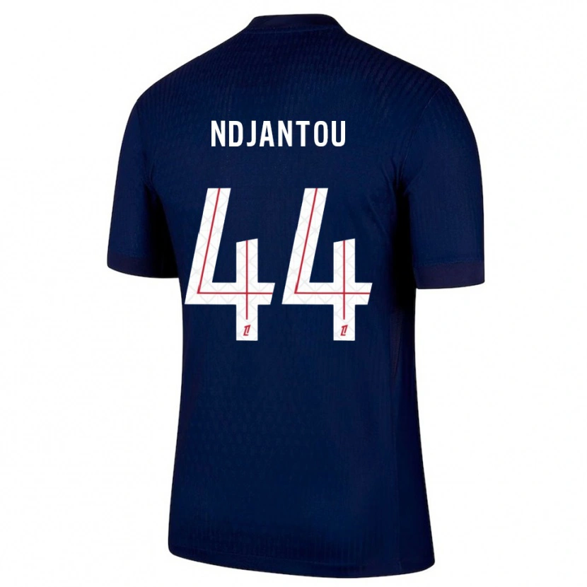 Danxen Enfant Maillot Quentin Ndjantou #44 Marine Rouge Tenues Domicile 2025/26 T-Shirt