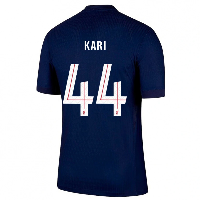 Danxen Enfant Maillot Ayman Kari #44 Marine Rouge Tenues Domicile 2025/26 T-Shirt
