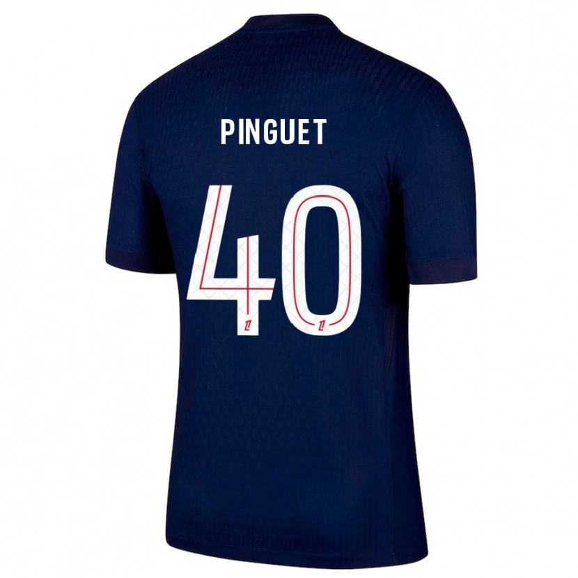 Danxen Enfant Maillot Alice Pinguet #40 Marine Rouge Tenues Domicile 2025/26 T-Shirt