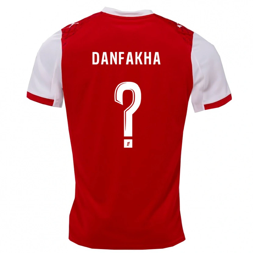 Danxen Enfant Maillot Dialla Danfakha #0 Rouge Blanc Tenues Domicile 2025/26 T-Shirt