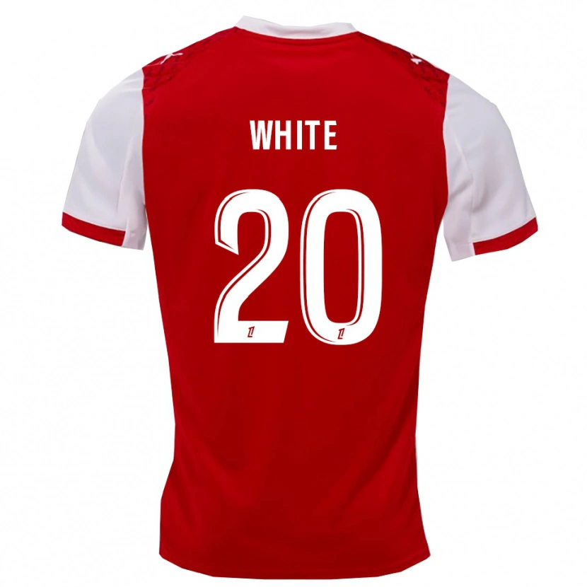Danxen Enfant Maillot Morgan White #20 Rouge Blanc Tenues Domicile 2025/26 T-Shirt
