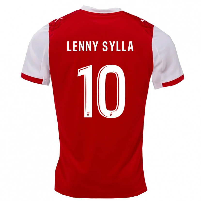 Danxen Enfant Maillot Lenny Sylla #10 Rouge Blanc Tenues Domicile 2025/26 T-Shirt