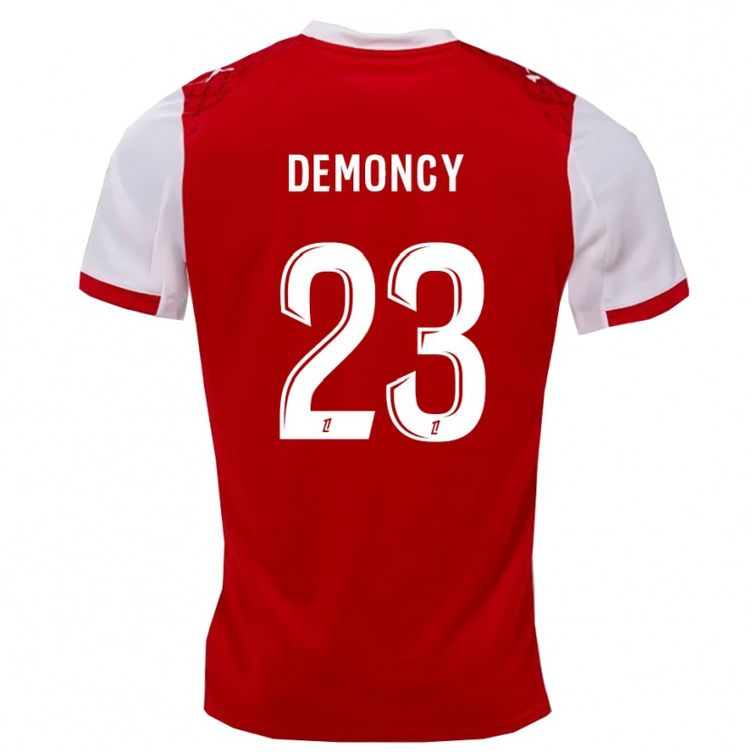Danxen Enfant Maillot Yohan Demoncy #23 Rouge Blanc Tenues Domicile 2025/26 T-Shirt