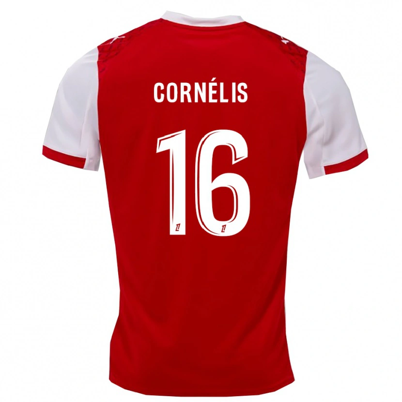 Danxen Enfant Maillot Aristide Cornélis #16 Rouge Blanc Tenues Domicile 2025/26 T-Shirt