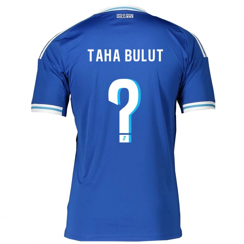 Danxen Enfant Maillot Yunus Taha Bulut #0 Bleu Blanc Tenues Domicile 2025/26 T-Shirt